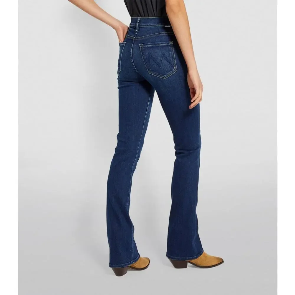 Mother The Runaway Bootcut Jeans Low Rise Stretch Dark Skies Suede Y2k Retro 24